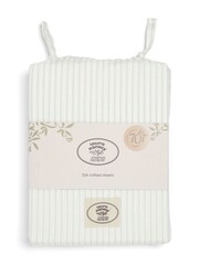 Mamas & Papas x Laura Ashley 2 Pack Stripe 100% Cotton Gingham Fitted Cot Bed Sheets - Image 2 of 4