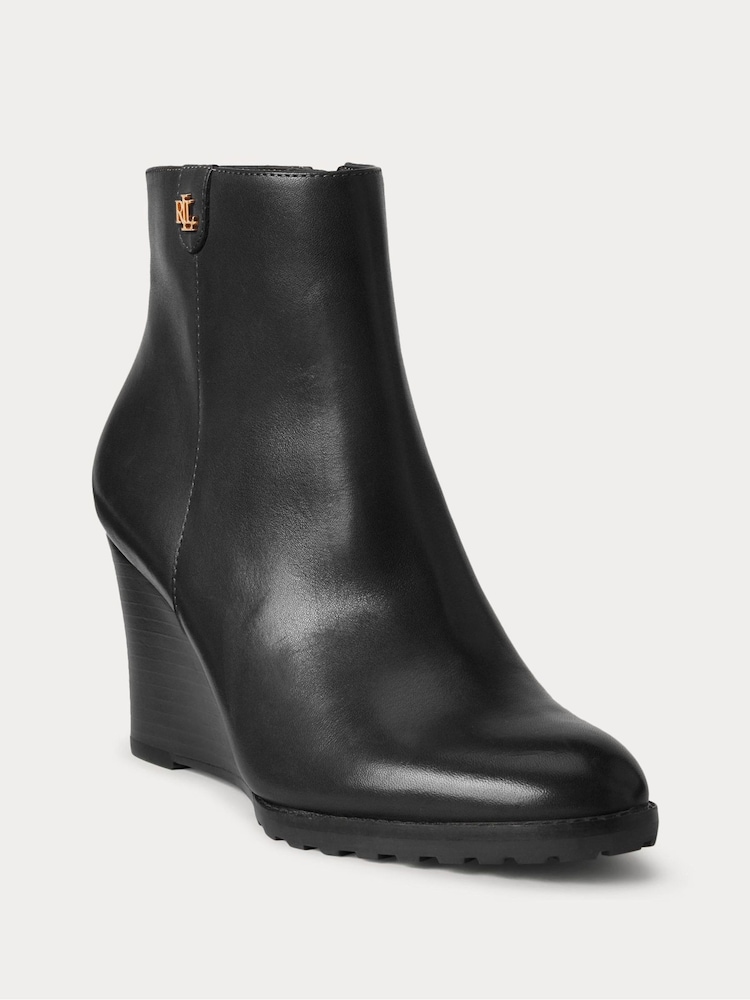 Lauren Ralph Lauren Shaley Calfskin Wedge Boots - Image 1 of 1