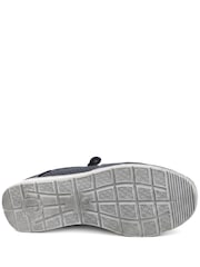 Navy Blå - Pavers Bred passform Casual Sneakers med Dragkedja och Spets - Bild 6 av 6