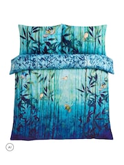 Joe Browns Blue Bamboo Shadows Cotton Sateen Reversible Duvet Set - Image 5 of 6