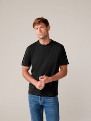 Schwarz/Weiß/Marine/Grau meliert - Basic T-Shirts mit Rundhalsausschnitt 4er-Pack - Image 4 of 13