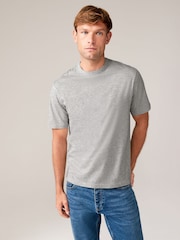 Schwarz/Weiß/Marine/Grau meliert - Basic T-Shirts mit Rundhalsausschnitt 4er-Pack - Image 6 of 13