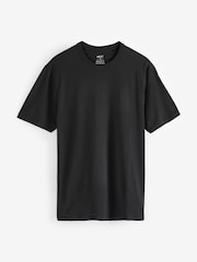 Schwarz/Weiß/Marine/Grau meliert - Basic T-Shirts mit Rundhalsausschnitt 4er-Pack - Image 7 of 13