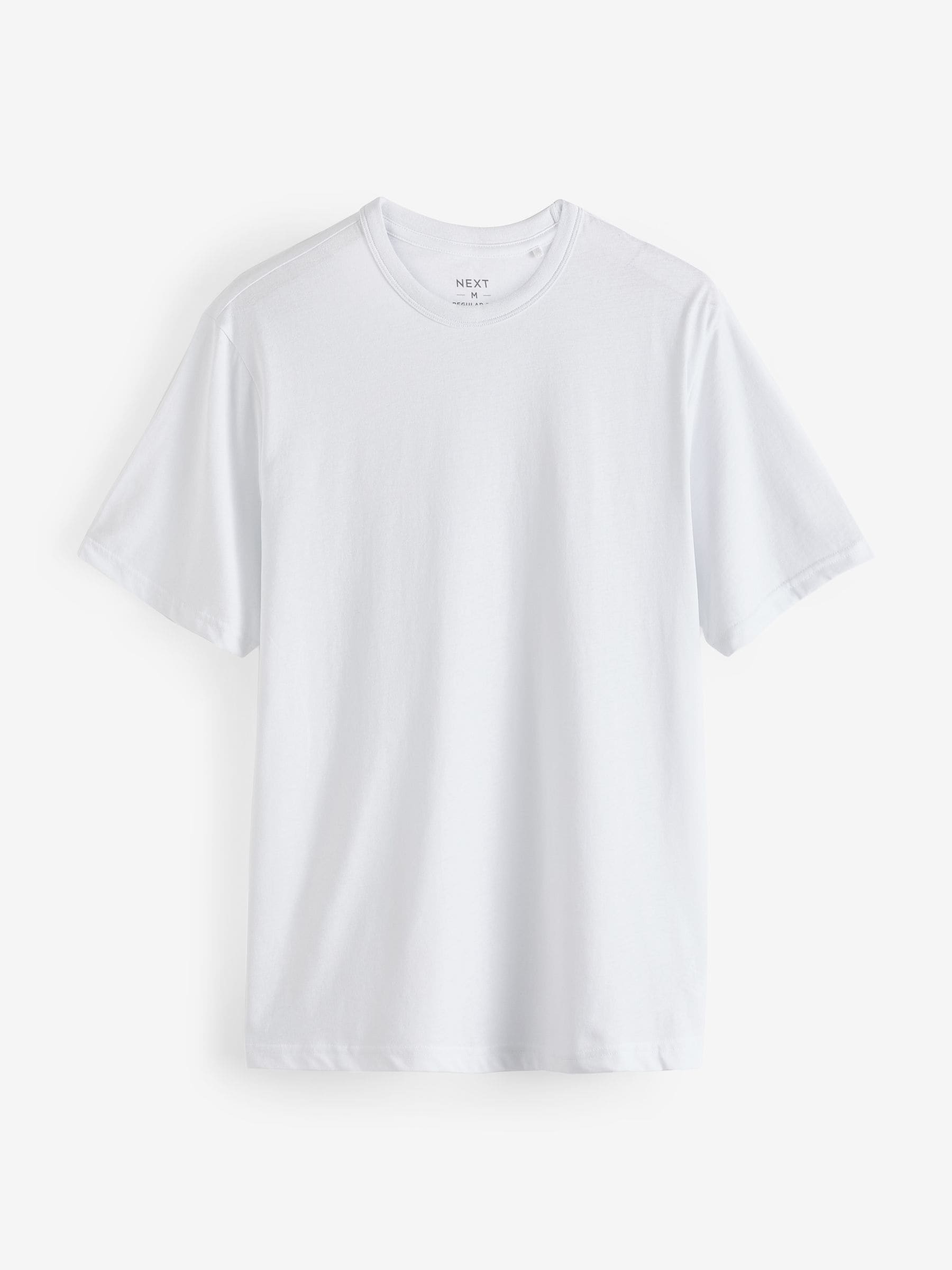 Buy Black/White/Navy/Grey Marl Basic Crew Neck T-Shirts 4 Pack