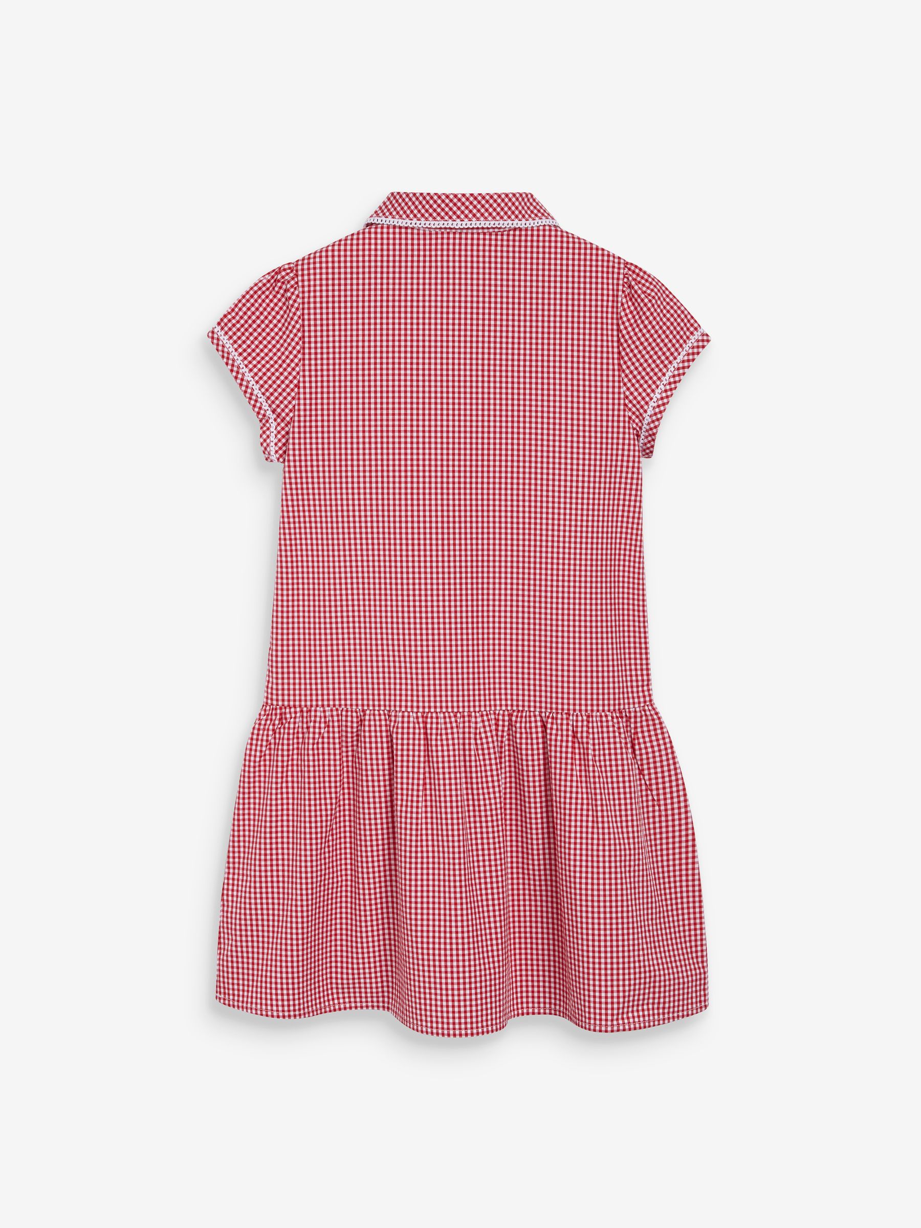 Red gingham summer dress top