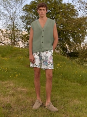 Multi Edit Floral Print Dock 100% Cotton Shorts - Image 2 of 8