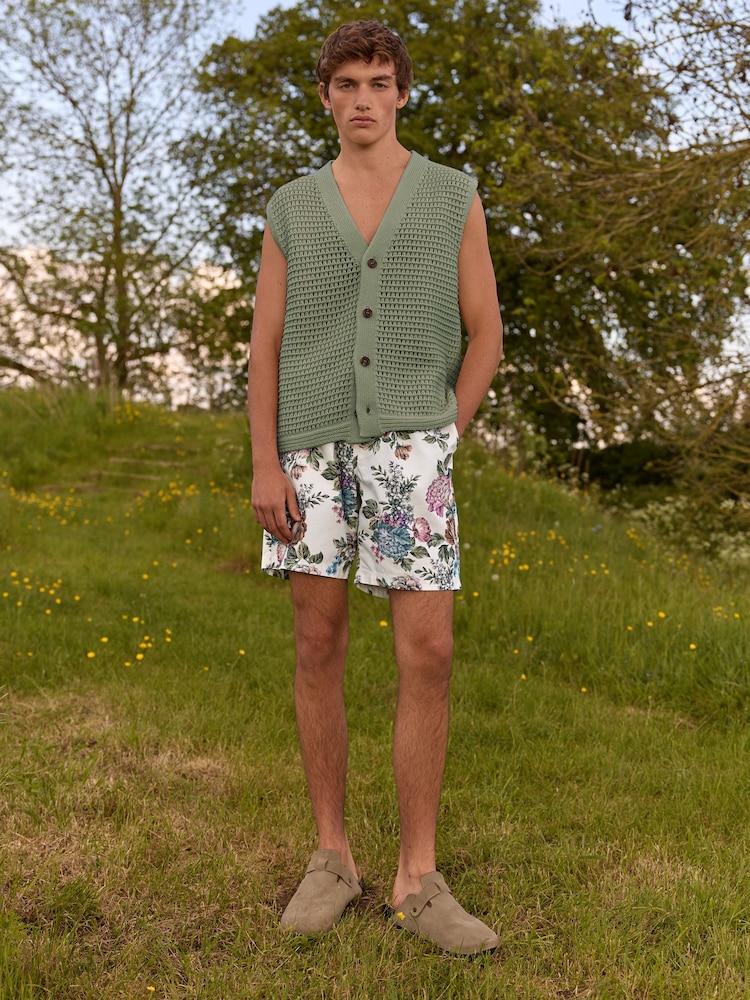 Multi Edit Floral Print Dock 100% Cotton Shorts - Image 2 of 8