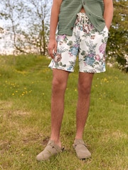 Multi Edit Floral Print Dock 100% Cotton Shorts - Image 3 of 8