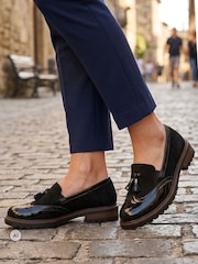 블랙 - Pavers Wide Fit Heeled Moccasins - 6의 이미지 1
