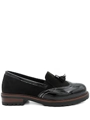 블랙 - Pavers Wide Fit Heeled Moccasins - 6의 이미지 2