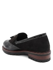 블랙 - Pavers Wide Fit Heeled Moccasins - 6의 이미지 4