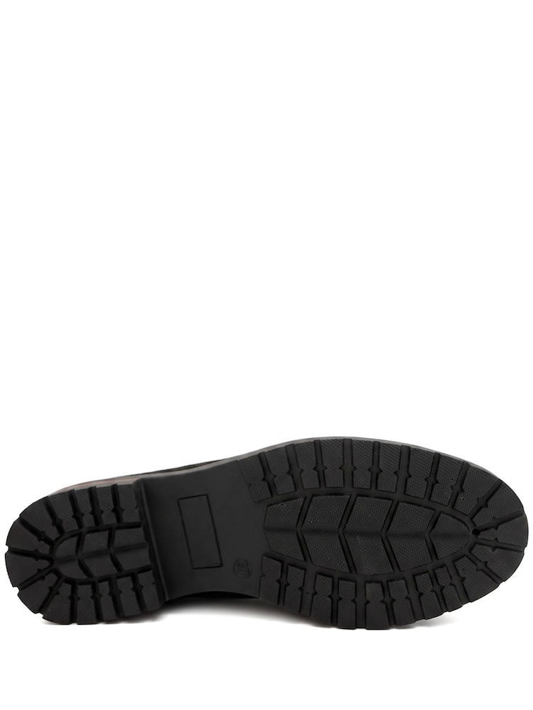 블랙 - Pavers Wide Fit Heeled Moccasins - 6의 이미지 6