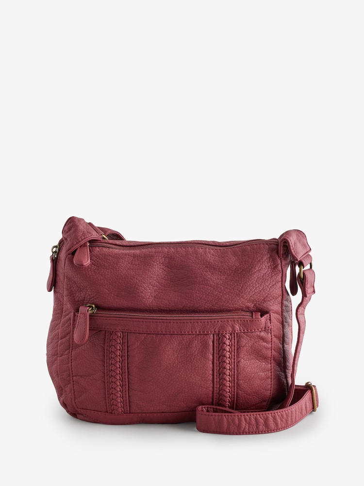 Pavers Burgundy Cross-Body Bag - Image 1 of 1 Pavers Burgundy Cross-Body Bag - Image 1 of 1