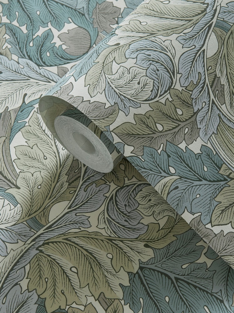 Clarke & Clarke William Morris Designs Slate Dove Acanthus 10.05M Wallpaper - Image 2 of 2