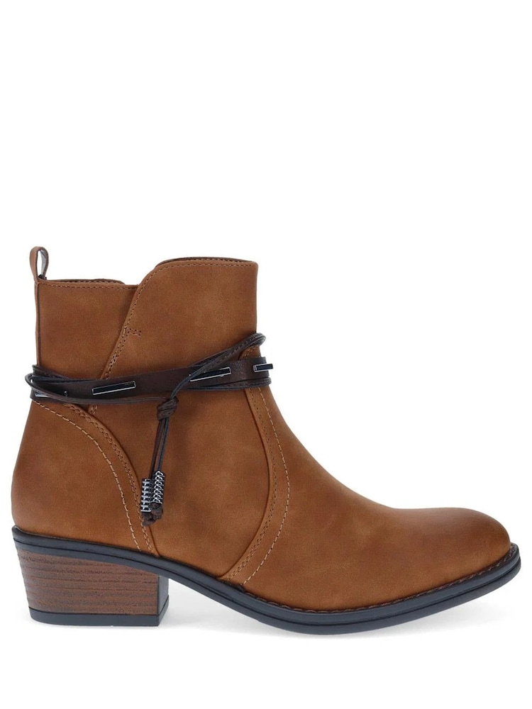 Marron fauve - Bottines Pavers à talon style western - Image 2 de 6