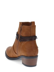 Marron fauve - Bottines Pavers à talon style western - Image 4 de 6