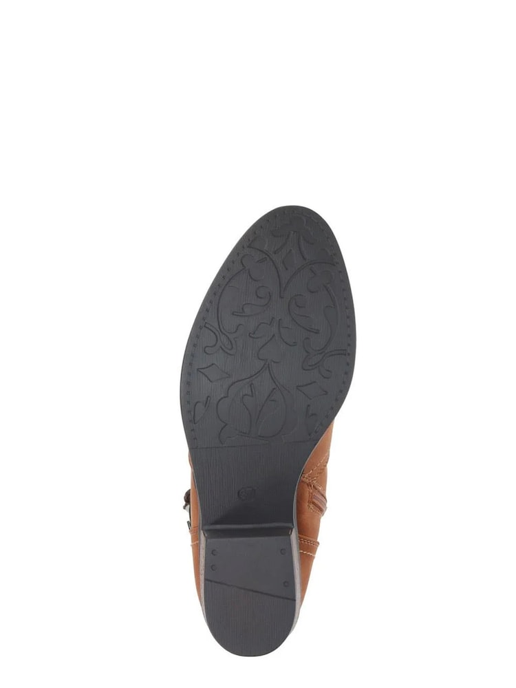 Marron fauve - Bottines Pavers à talon style western - Image 6 de 6