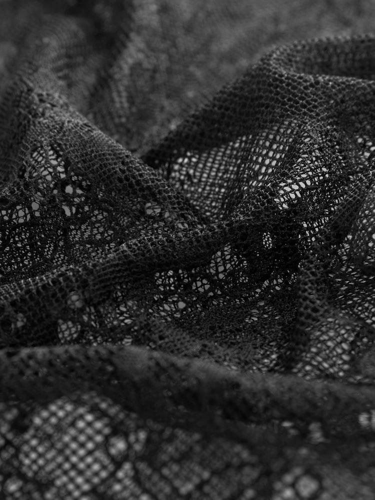 Black lace Sleeveless High Neck Top - Image 7 of 7