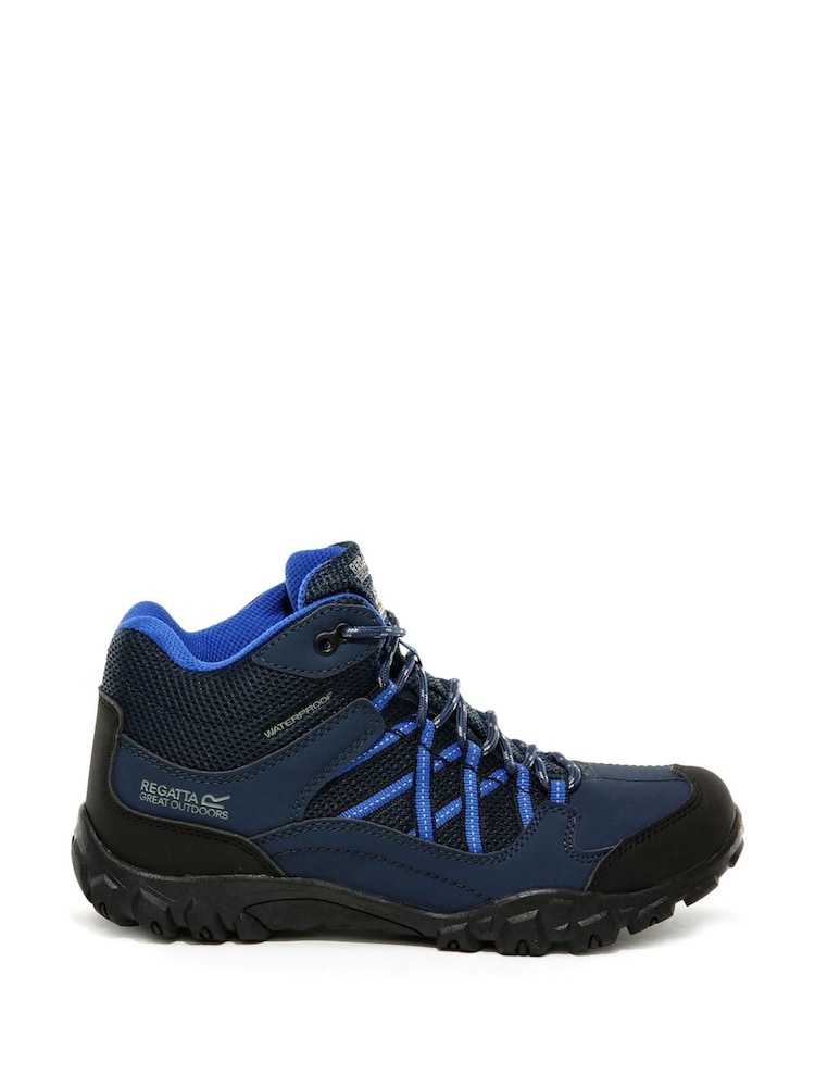 Regatta Blue Junior Edgepoint Mid Walking Boots - Image 1 of 5