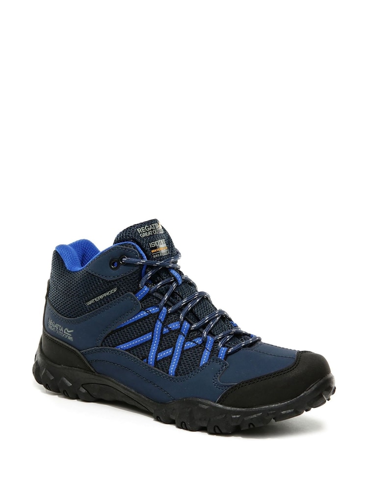 Regatta Blue Junior Edgepoint Mid Walking Boots - Image 2 of 5
