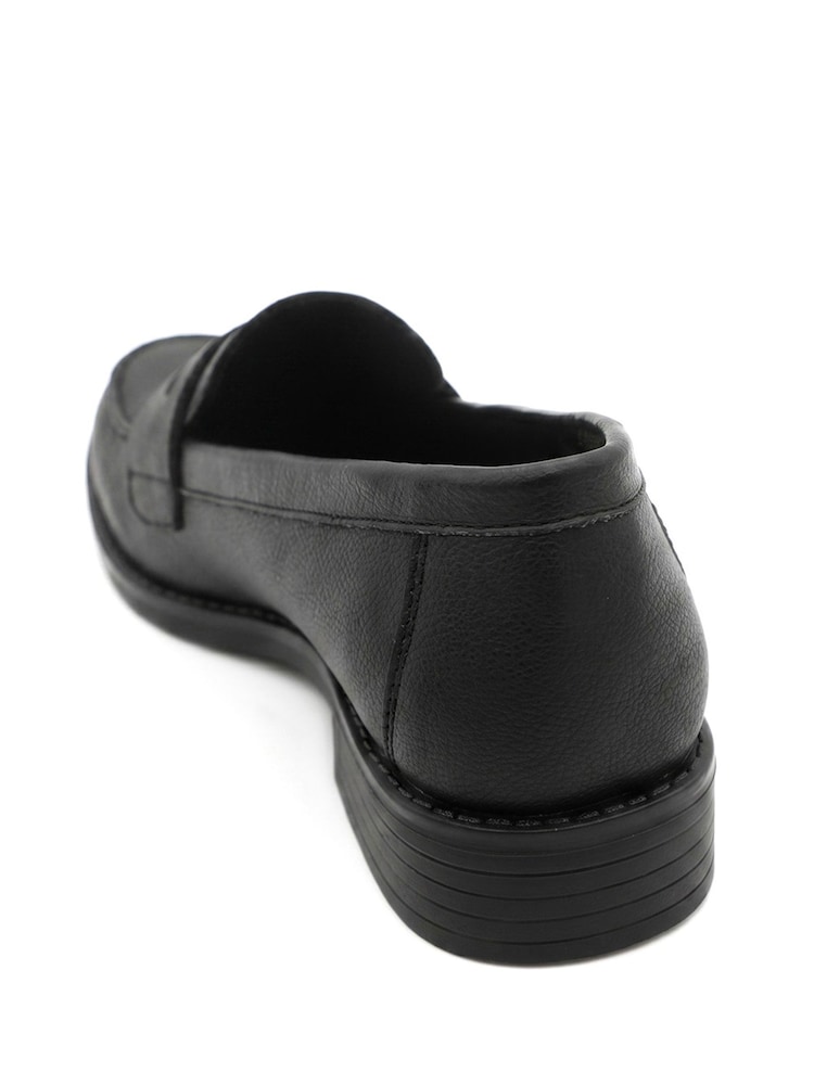Pavers Black Smart Penny Loafers - Image 2 of 5 Pavers Black Smart Penny Loafers - Image 2 of 5