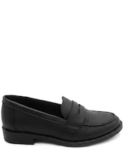 Pavers Black Smart Penny Loafers - Image 3 of 5