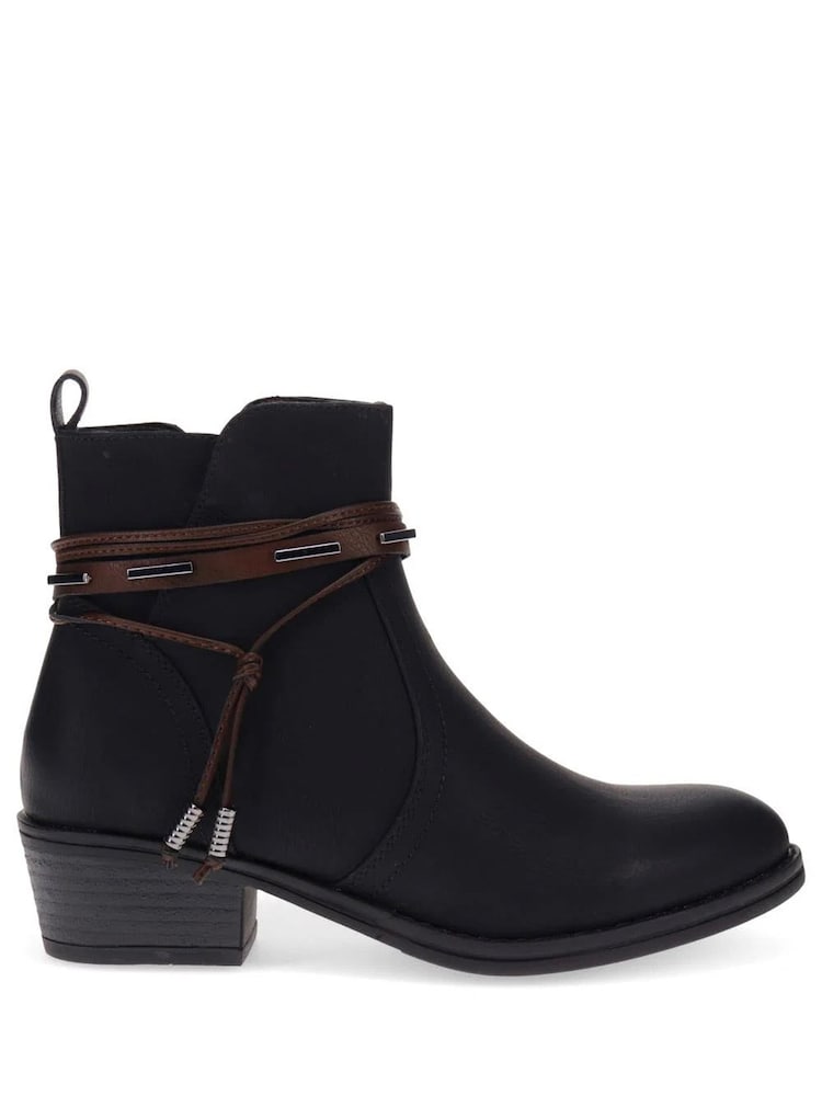 Noir - Bottines Pavers à talon style western - Image 2 de 6