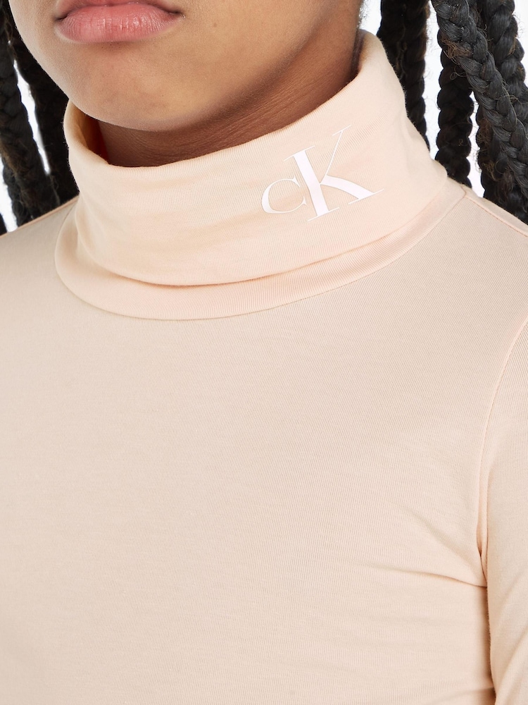 Calvin Klein Kids Pink Roll Neck Top - Image 2 of 2