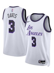 Nike White Los Angeles Lakers City Edition Swingman Jersey 22 - Anthony Davis Unisex - Image 1 of 3