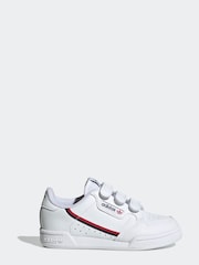 adidas Originals White Continental 80 Kids Trainers - Image 1 of 10