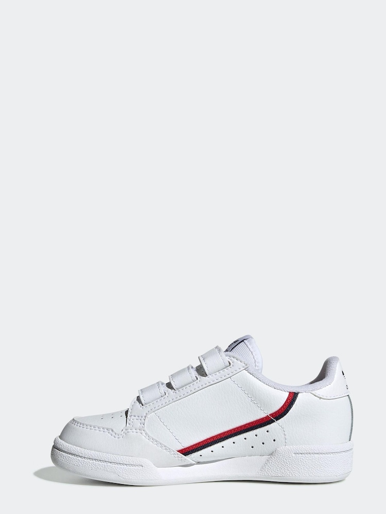 adidas Originals White Continental 80 Kids Trainers - Image 2 of 10