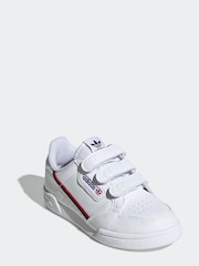adidas Originals White Continental 80 Kids Trainers - Image 3 of 10