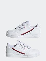 adidas Originals White Continental 80 Kids Trainers - Image 5 of 10