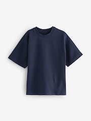Berry/Navy Blue/Cream Oversized 100% Cotton T-Shirts 3 Pack (3-16yrs) - Image 2 of 6