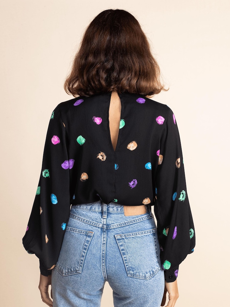Dancing Leopard Margo Pintuck Blouse - Image 2 of 4