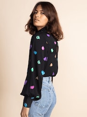 Dancing Leopard Margo Pintuck Blouse - Image 4 of 4