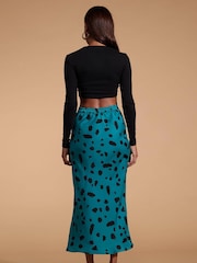 Dancing Leopard Renzo Satin Midi Skirt - Image 2 of 3