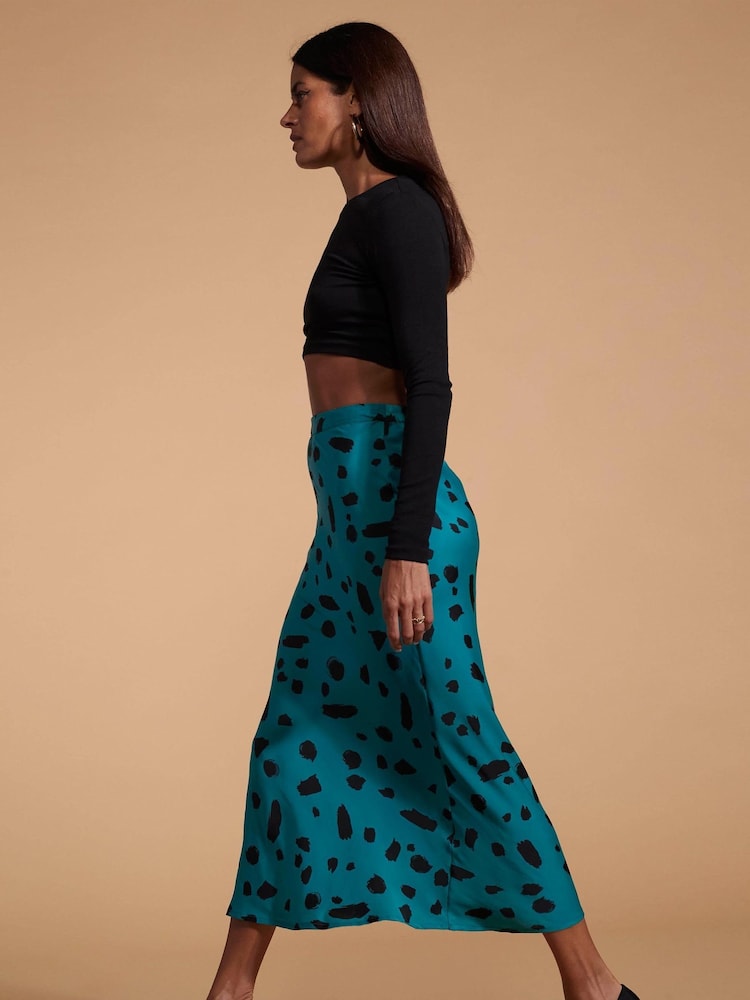 Dancing Leopard Renzo Satin Midi Skirt - Image 3 of 3