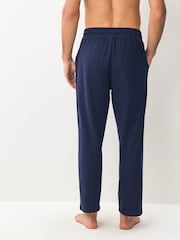 Black/Navy Open Hem Slim Lightweight 100% Cotton Joggers 2 Pack - Image 4 of 13