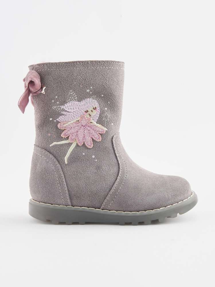 Grey Suede Fairy Light-Up Boots - Image 2 of 5 Grey Suede Fairy Light-Up Boots - Image 2 of 5
