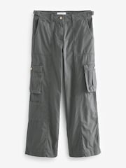 Anthrazitgrau - Cargohose aus 100 % Baumwolle mit verstellbarem Bund - Bild 6 von 7