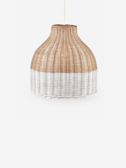 Natural Painted Rattan Woven Easy Fit Light shade - Image 4 of 6