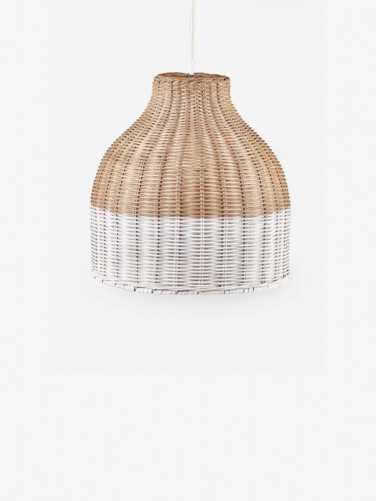 Painted Rattan Woven Easy Fit Ljós skuggi - Image 4 of 6