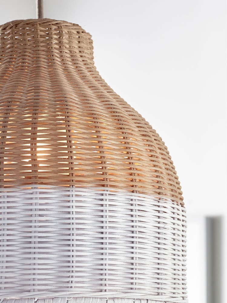 Painted Rattan Woven Easy Fit Ljós skuggi - Image 5 of 6