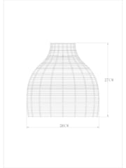 Natural Painted Rattan Woven Easy Fit Light shade - Image 6 of 6
