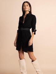 Dancing Leopard Pink Jonah Mini Shirt Dress - Image 3 of 4