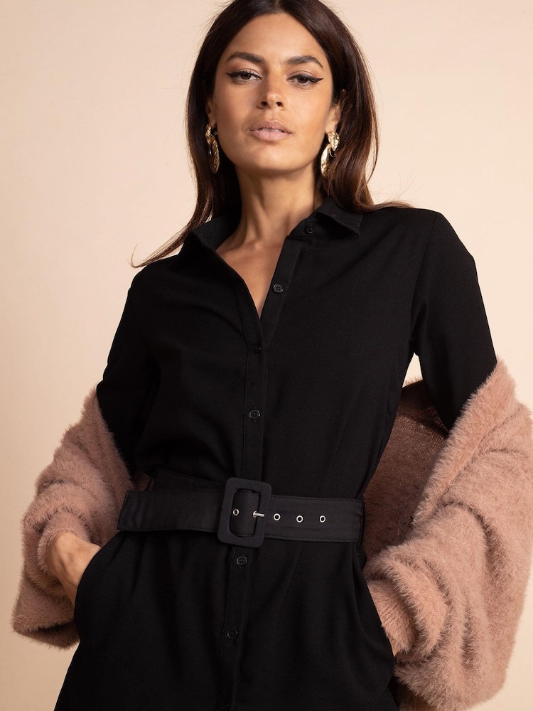Dancing Leopard Pink Jonah Mini Shirt Dress - Image 4 of 4