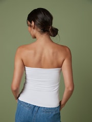 White Cotton Rich Bandeau Boobtube Top - Image 2 of 4