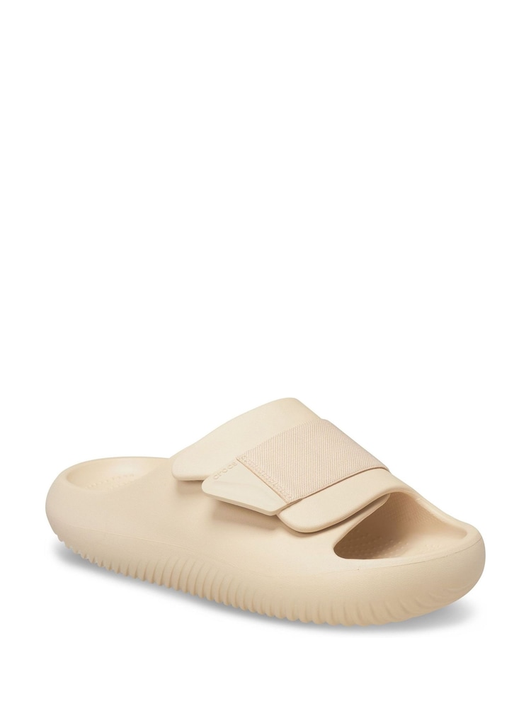 Crocs Natural Mellow Luxe Recovery Slides - Image 1 of 2