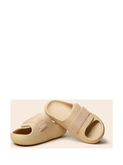 Crocs Natural Mellow Luxe Recovery Slides - Image 2 of 2